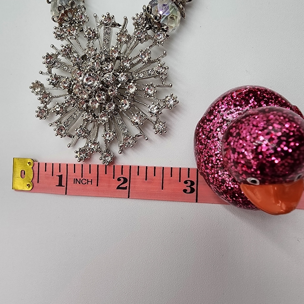 Custom Design Elegant Sparkle Statement Necklace + Earrings, NWOT - Picture 9 of 17